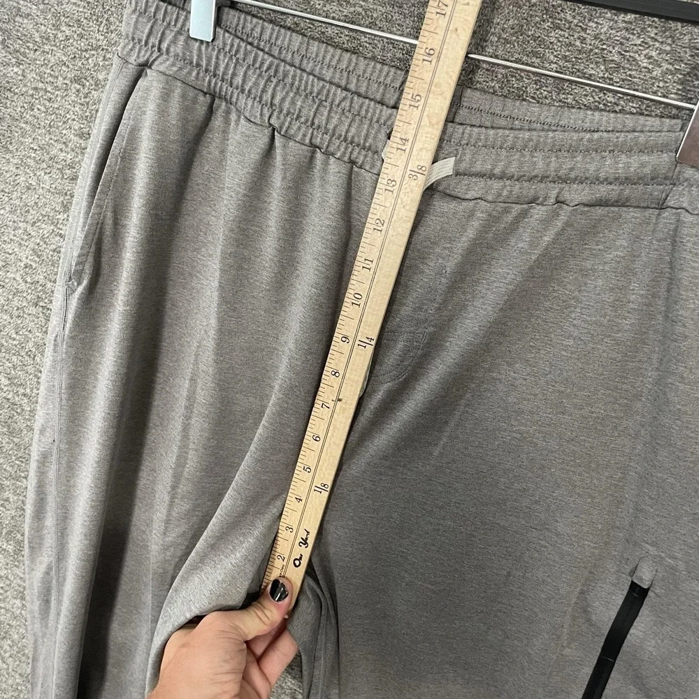 Vuori Sunday Performance Jogger Pants Mens XL Gray Jersey Knit Zip Athletic